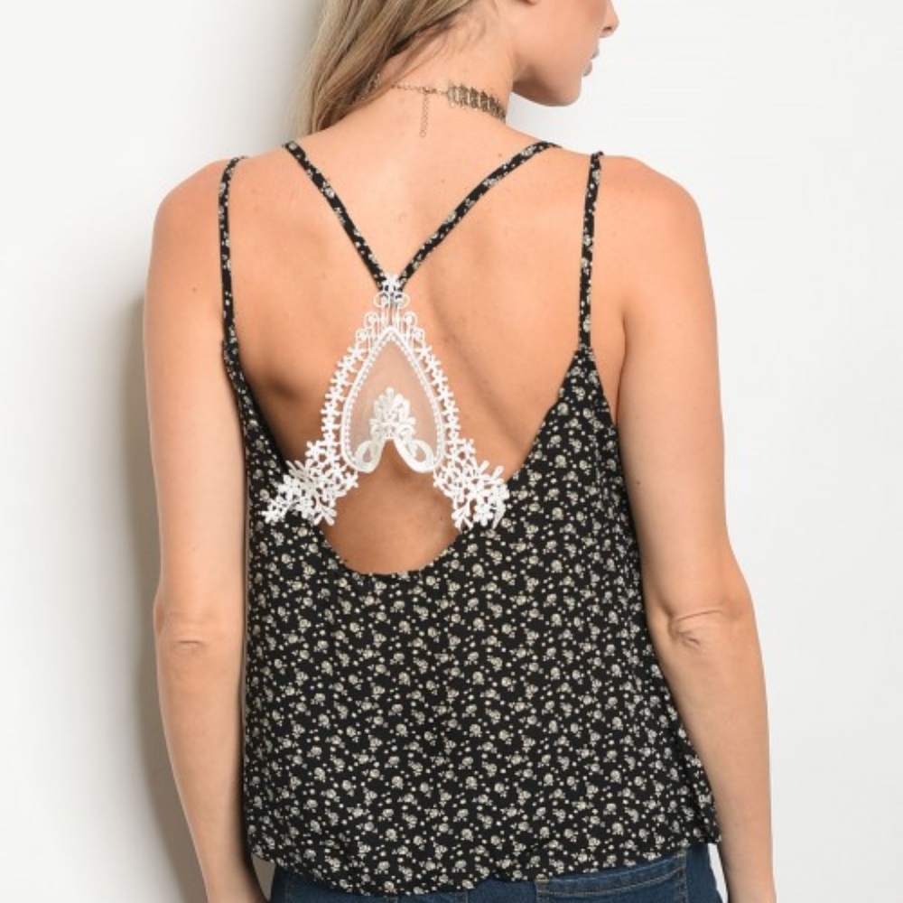 CLOSING SHOP!! Flower & Lace Cami